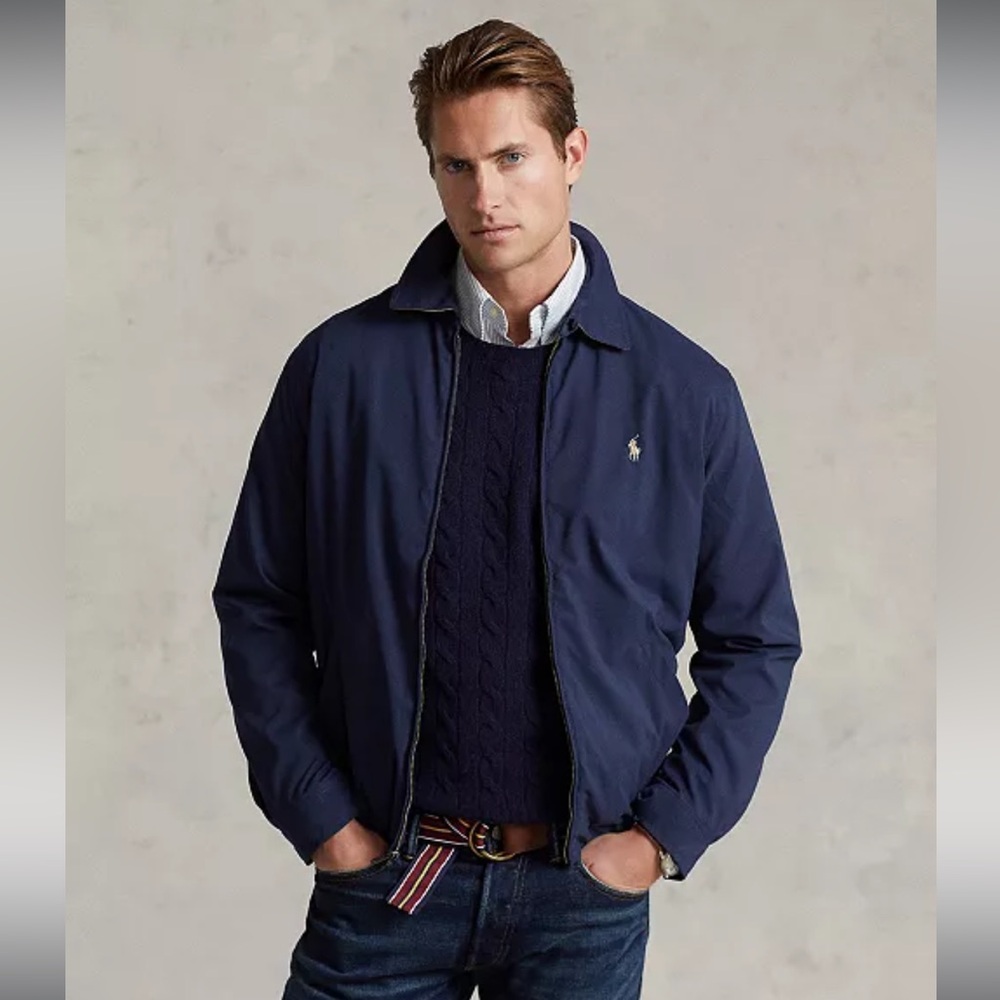 Polo Ralph Lauren Men's Lightweight Windbreaker Jacket Navy Blue Golf  XXL